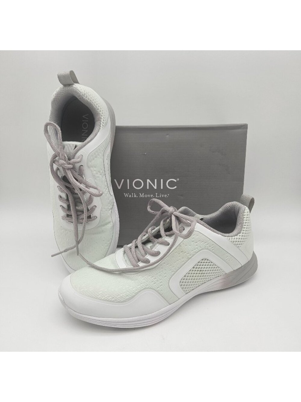 Vionic Agile JoJo Ombre Comfort Sneakers White Pale Green Womens Sz 9 NIB